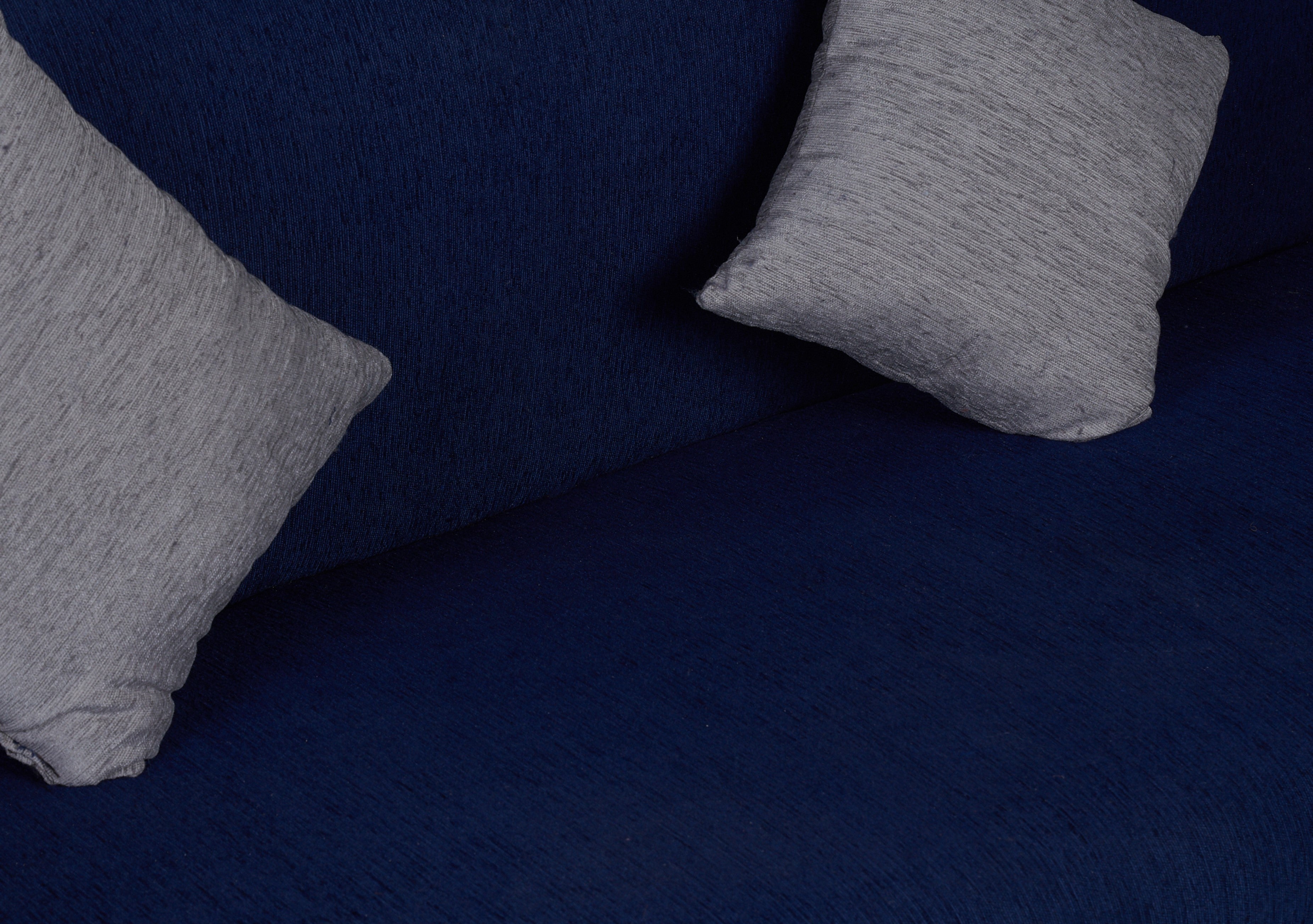 E-Furniture | Urban Chic 3+1+1 Seater, Graphite Gray & Blue
