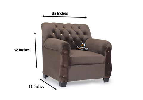 E-Furniture | Heritage Haven Tufted Trio Set, Espresso Brown