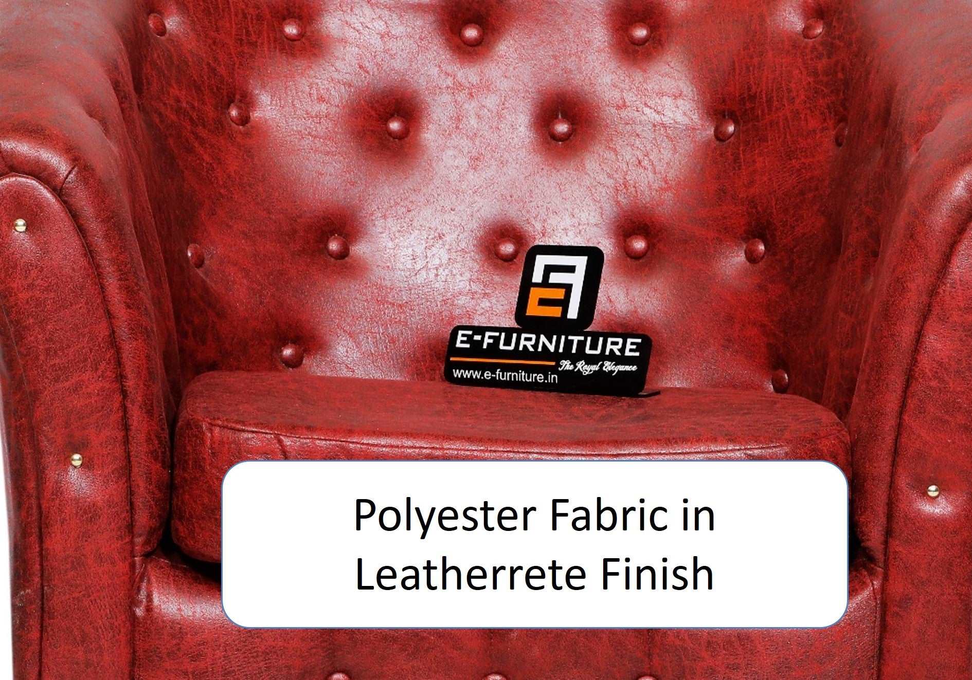 E-FURNITURE Justino chair in cherry Red color