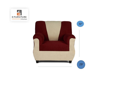 E-Furniture | Ruby Embrace Three-Piece Set, Crimson Cream