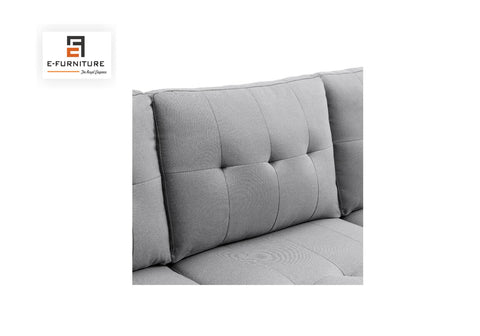 E-Furniture | Serenity Chaise Sectional, Modern, Dove Gray