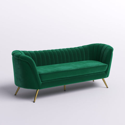 E-Furniture Columbus Couch | 3 seater Couch in blue colour - E-FURNITURE