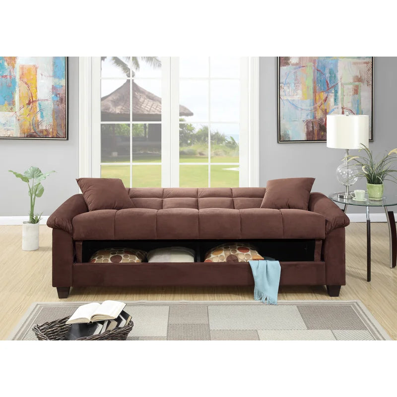 E-Furniture Blender Sofa Cum Bed | Sofa Cum Bed In Brown Color