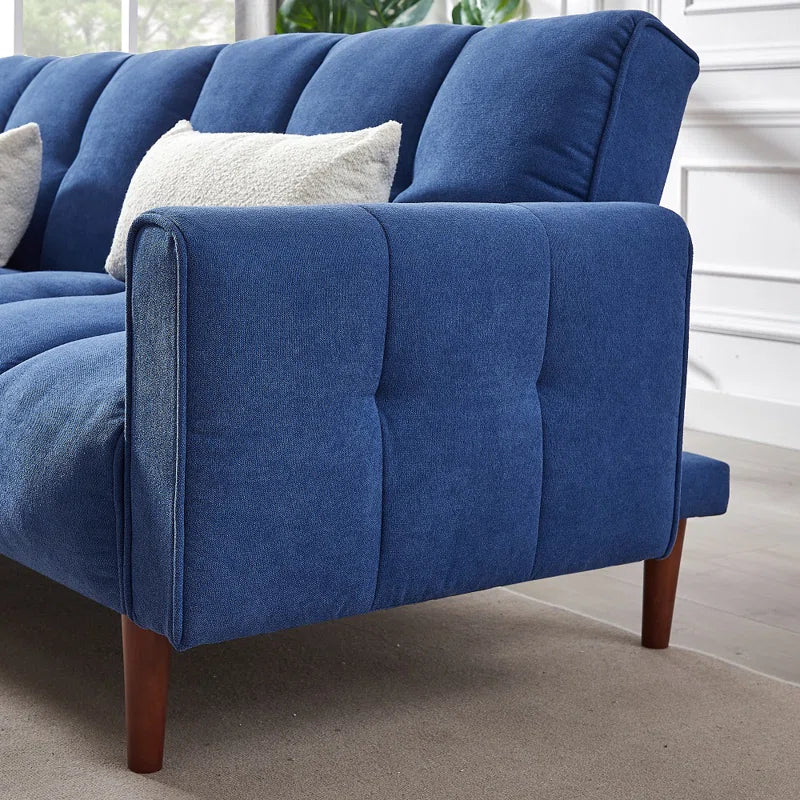 E-Furniture Kaspersky Sofa Cum Bed | Sofa Cum Bed In Blue Color