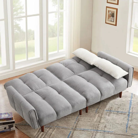 E-Furniture Kaspersky Sofa Cum Bed | Sofa Cum Bed In Grey Color