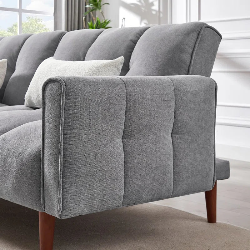 E-Furniture Kaspersky Sofa Cum Bed | Sofa Cum Bed In Grey Color