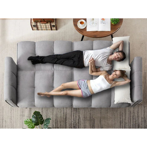 E-Furniture Kaspersky Sofa Cum Bed | Sofa Cum Bed In Grey Color