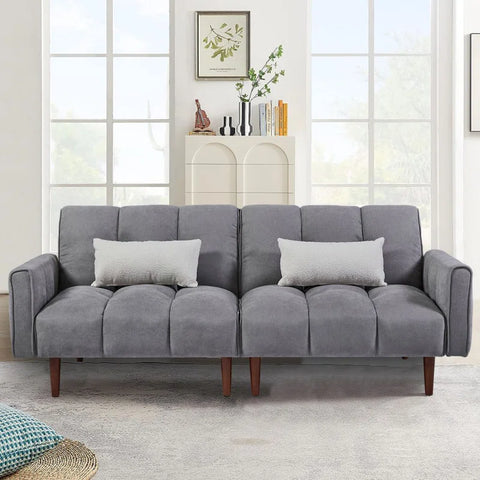 E-Furniture Kaspersky Sofa Cum Bed | Sofa Cum Bed In Grey Color