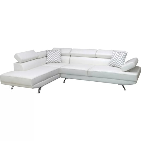 Excel Lounger Sofa Set in White Color by E-furniture