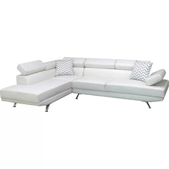 Excel Lounger Sofa Set in White Color by E-furniture