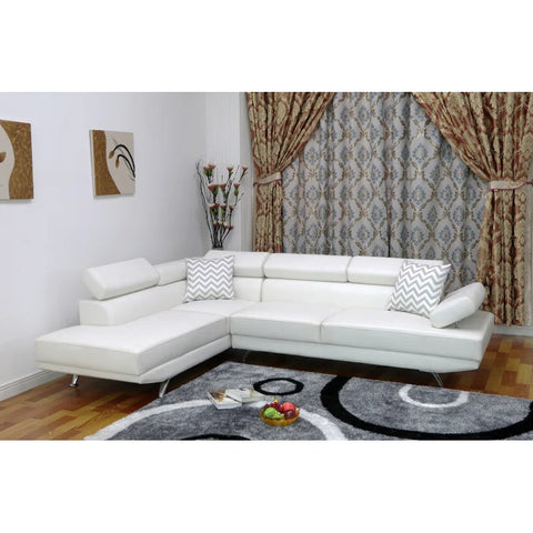 Excel Lounger Sofa Set in White Color by E-furniture