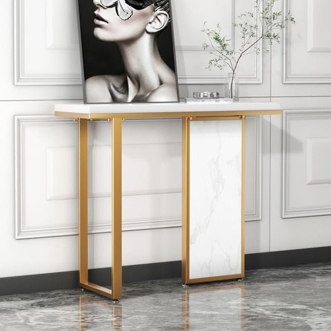 E-Furniture Cairo Console Table black and gold