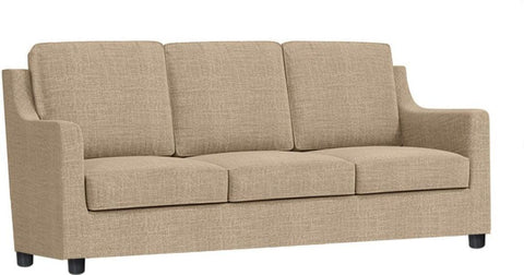 E-Furniture Nairobi Sofa Pack For Living Room In cream colour jute fabric . - E-FURNITURE