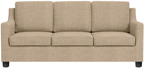 E-Furniture Nairobi Sofa Pack For Living Room In cream colour jute fabric . - E-FURNITURE