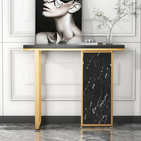 E-Furniture Cairo Console Table black and gold