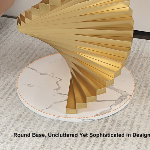 E-Furniture SanFrancisco Side Table marble white