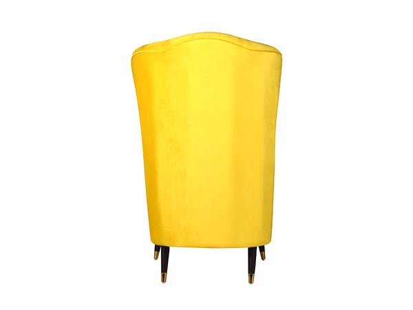 Sunshine Elegance | Marigold Wingback Armchair, Bright Yellow