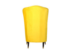 Sunshine Elegance | Marigold Wingback Armchair, Bright Yellow