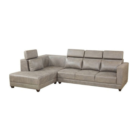 Metro Chic | Skyline Loft L-Shaped Sectional Sofa, Light Gray