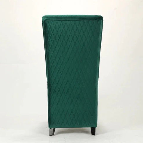 Emerald Enclave | Windsor Quilted Wingback Armchair, Dark Green