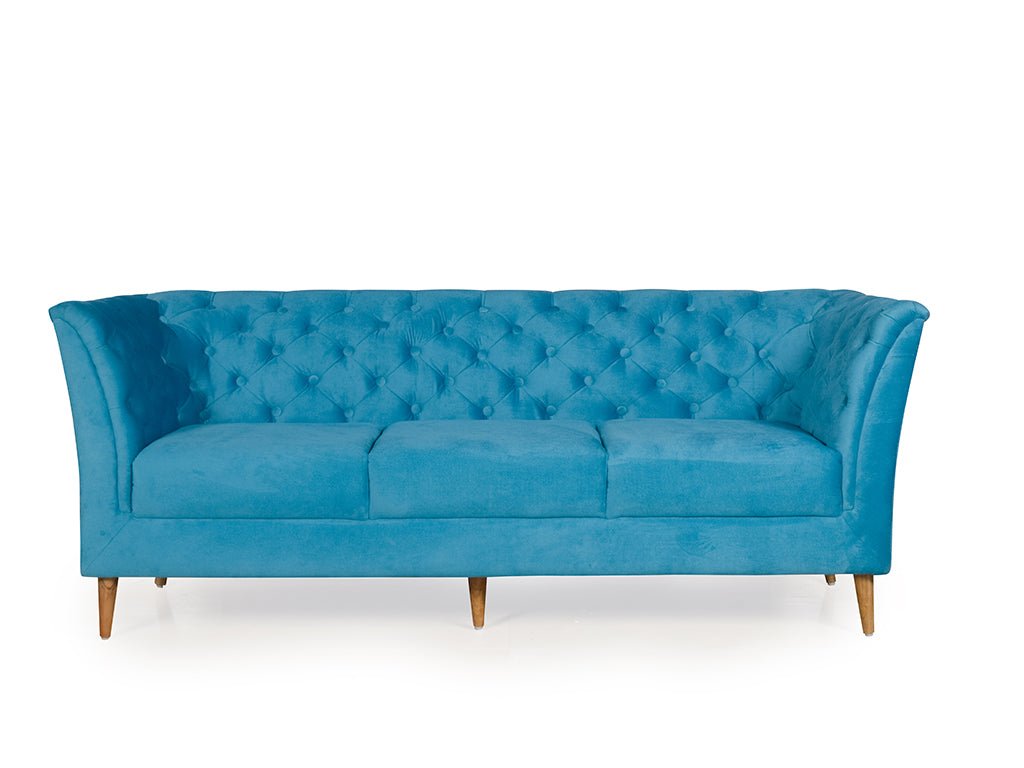 Sapphire Elegance | Regency 3+2 Sofa Set, Deep Blue