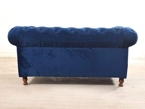 Majestic Azure | Chesterfield 3+2 Sofa Set, Blue Velvet
