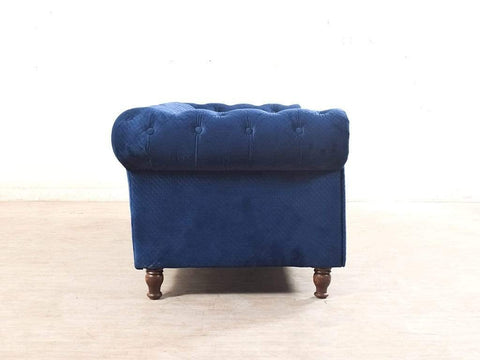 Majestic Azure | Chesterfield 3+2 Sofa Set, Blue Velvet