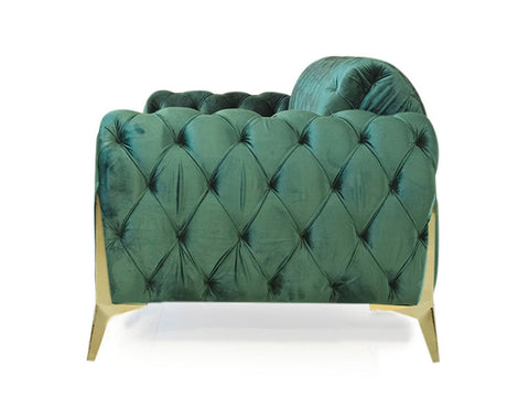 Emerald Gem | Chesterfield 3+2 Sofa Set, Green Velvet
