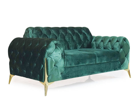 Emerald Gem | Chesterfield 3+2 Sofa Set, Green Velvet