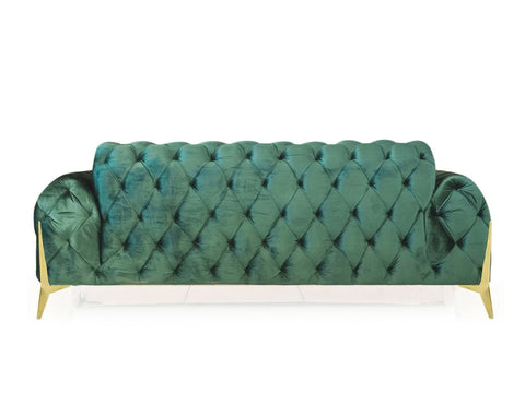 Emerald Gem | Chesterfield 3+2 Sofa Set, Green Velvet