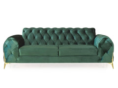 Emerald Gem | Chesterfield 3+2 Sofa Set, Green Velvet