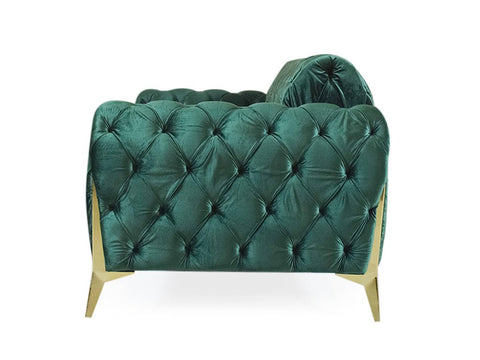 Emerald Gem | Chesterfield 3+2 Sofa Set, Green Velvet