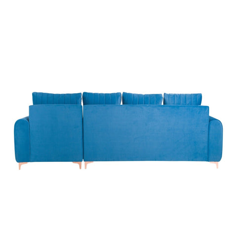 Ocean Calm | Indigo Bliss L-Shaped Sectional Sofa, Deep Blue