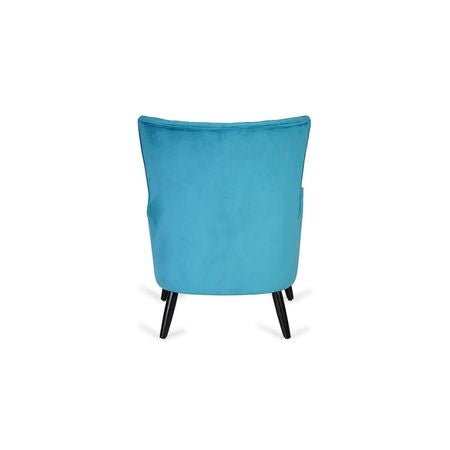 Azure Bliss | Lumina High-Back Armchair, Blue