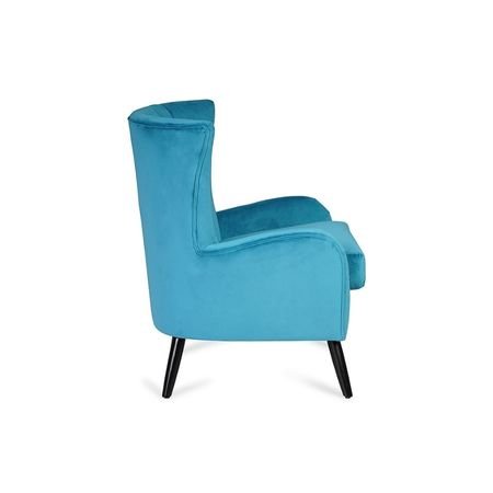 Azure Bliss | Lumina High-Back Armchair, Blue