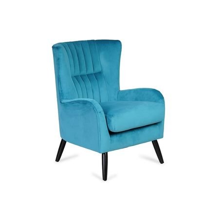 Azure Bliss | Lumina High-Back Armchair, Blue