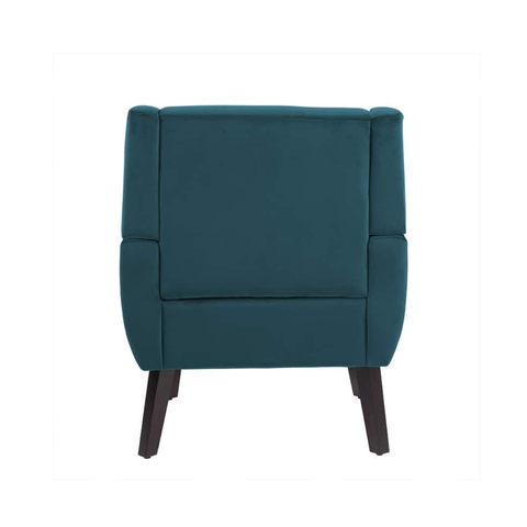 Indigo Luxe | Skyline High-Back Tufted Armchair, Dark Blue