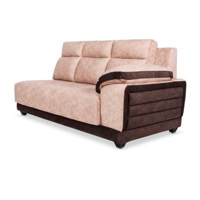 Zenith Home | Majestic Comfort L-Shaped Sectional Sofa, Beige and Espresso