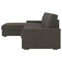 Luxe Haven | Montage Velvet L-Shaped Sectional Sofa, Midnight Charcoal