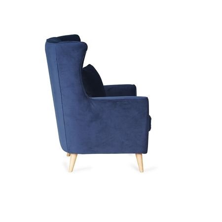 Azure Comfort | Prestige High-Back Armchair, Navy Blue