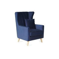 Azure Comfort | Prestige High-Back Armchair, Navy Blue