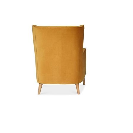 Golden Harmony | Solaris High-Back Armchair, Mustard Yellow