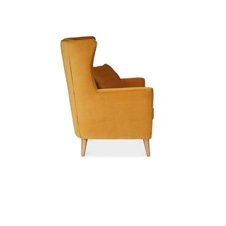 Golden Harmony | Solaris High-Back Armchair, Mustard Yellow