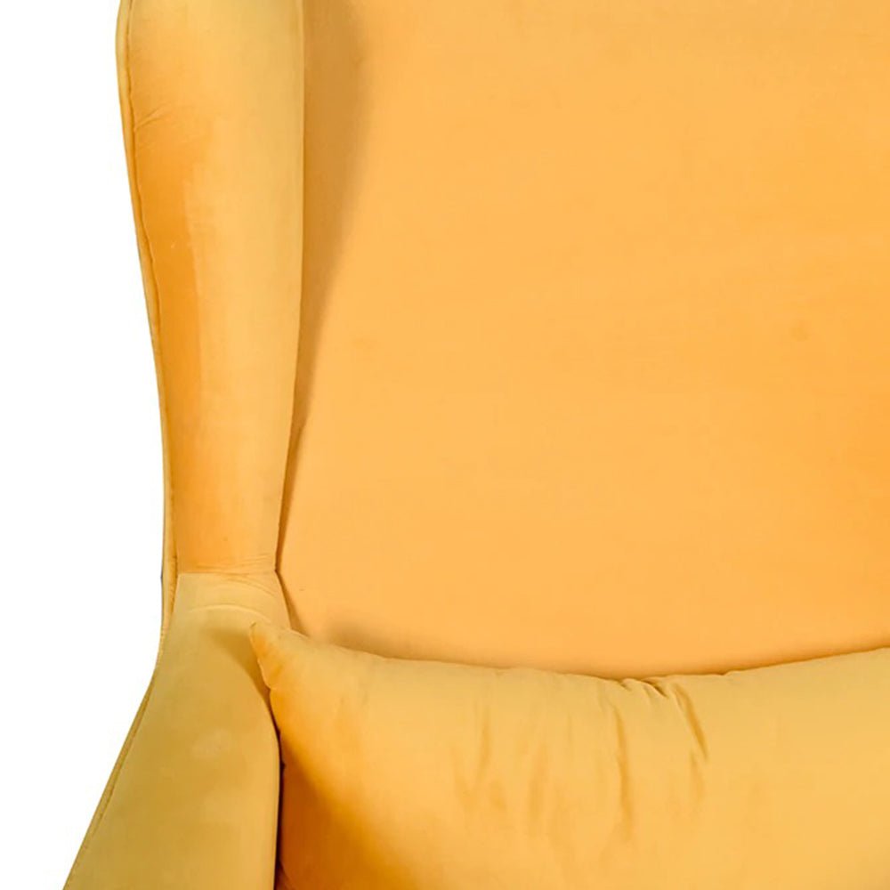 Golden Embrace | Haven Wingback Armchair, Sunshine Yellow