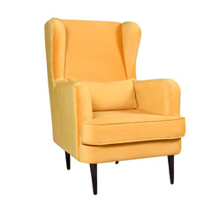 Golden Embrace | Haven Wingback Armchair, Sunshine Yellow