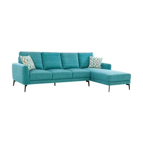Aqua Retreat | Turquoise Bliss L-Shaped Sectional Sofa, Vibrant Teal