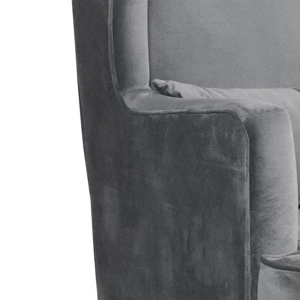 Modern Elegance | Skyline Wingback Armchair, Slate Gray
