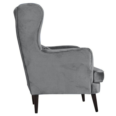 Modern Elegance | Skyline Wingback Armchair, Slate Gray
