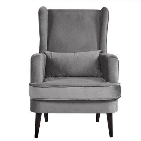 Modern Elegance | Skyline Wingback Armchair, Slate Gray