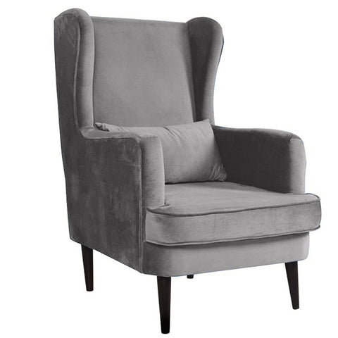 Modern Elegance | Skyline Wingback Armchair, Slate Gray